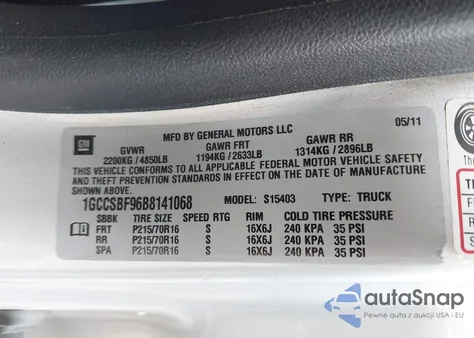 2011 Chevrolet Colorado Work Truck from USA, damaged, VIN 1GCCSBF96B8141068